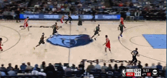 金年会体育还没有放弃！莫兰特大空位三分后滞空对抗上篮2+0 连追5分！